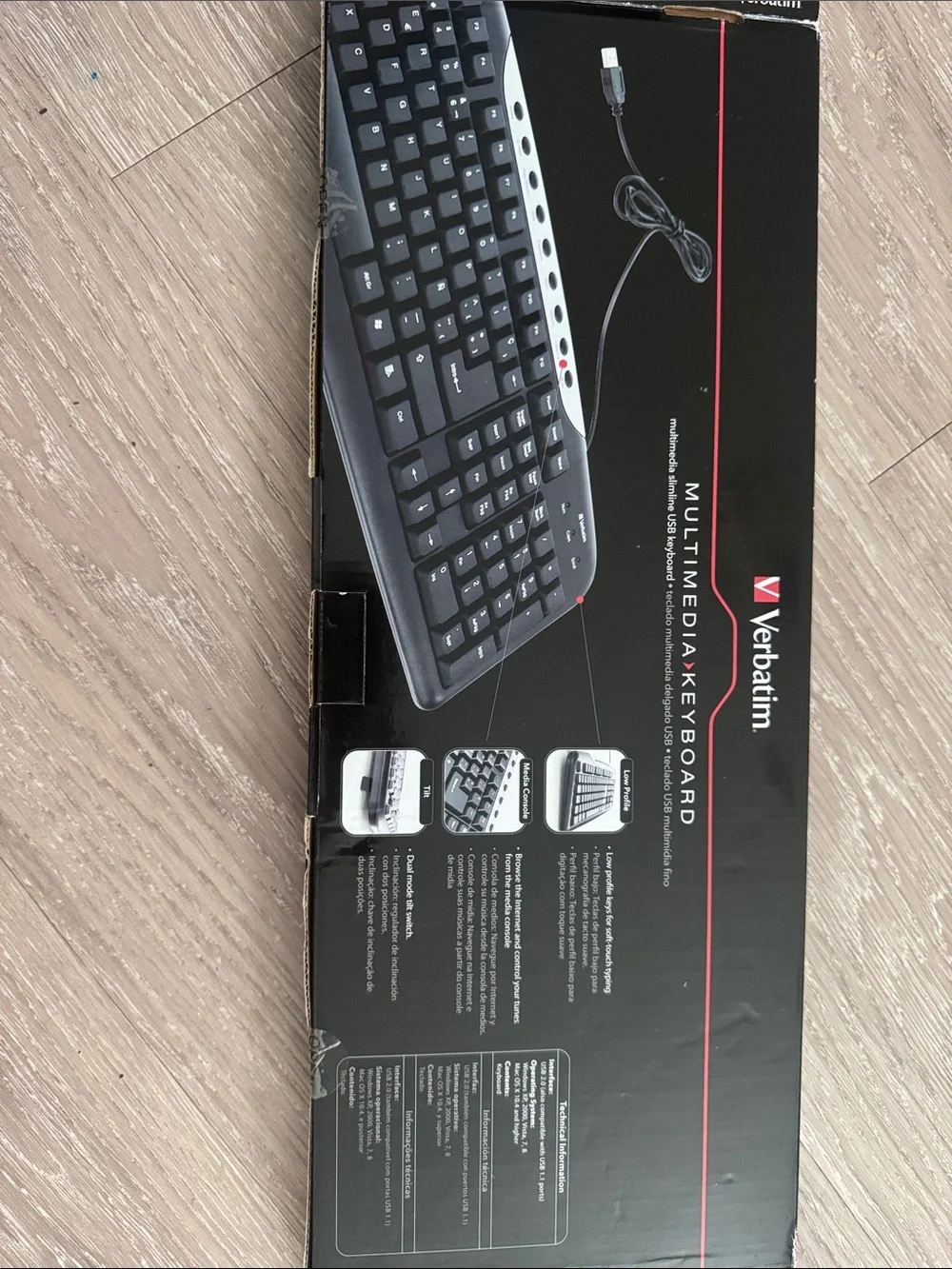 Verbatim Black Multimedia USB Keyboard with Shortcut Keys